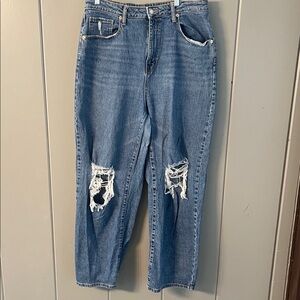 Wild Fable Highest Rise Baggy Jean Distressed Denim  Women's Jeans  Plus 🌻
